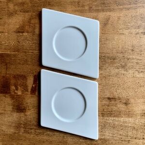 Fortessa "Fortaluxe" Angled Square Appetizer Plates Set of 2 | Modern